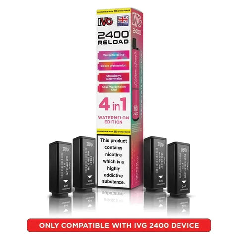 IVG 2400 Reload 4 in 1 Prefilled Pods Pack of 5 - Topvapewholesale