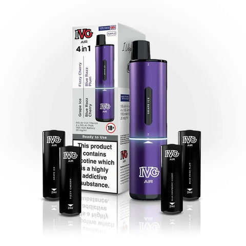 IVG Air 2400 Puffs 4 in 1 Disposable Pod Kit Box of 5 - Topvapewholesale