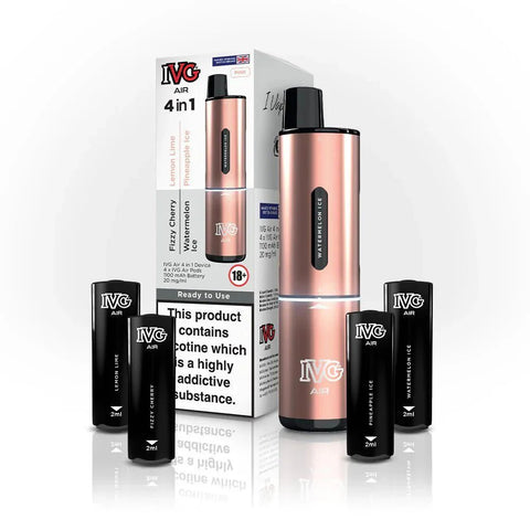 IVG Air 2400 Puffs 4 in 1 Disposable Pod Kit Box of 5 - Topvapewholesale