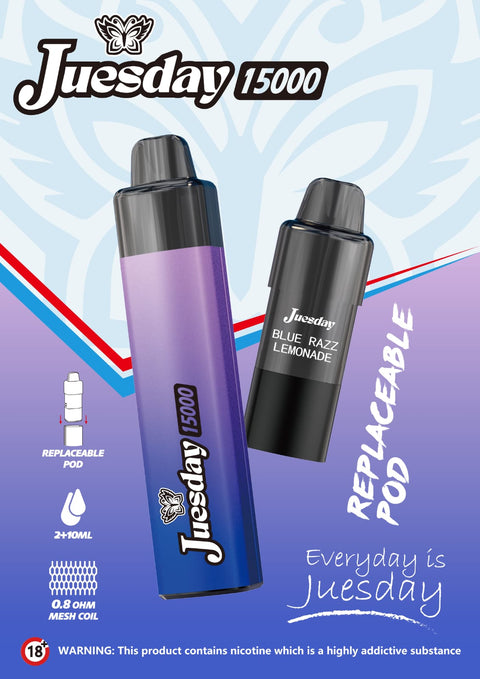 Juesday 15k Replacement Pods Box of 10 - Topvapewholesale