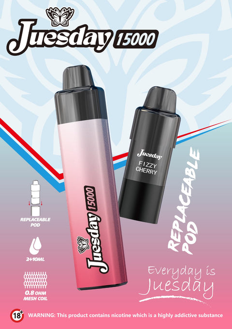 Juesday 15k Replacement Pods Box of 10 - Topvapewholesale