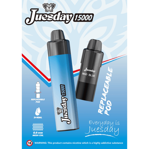 Juesday 15k Replacement Pods Box of 10 - Topvapewholesale