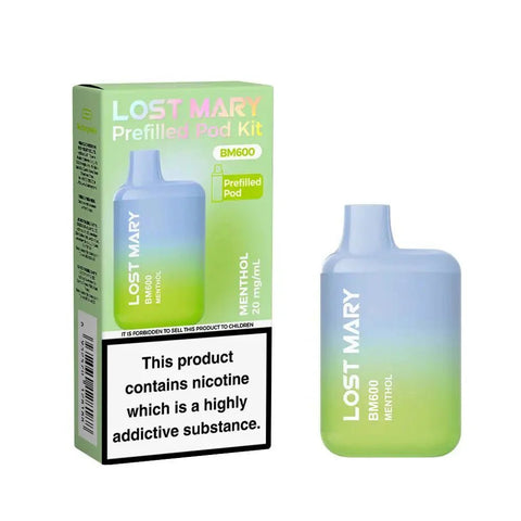 Lost Mary BM600 Prefilled Pod Vape Kit - Box of 10 - Topvapewholesale