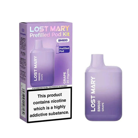Lost Mary BM600 Prefilled Pod Vape Kit - Box of 10 - Topvapewholesale