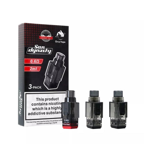 San Dynasty Replacement Pods By Orca Vape - Pack of 3 - Topvapewholesale