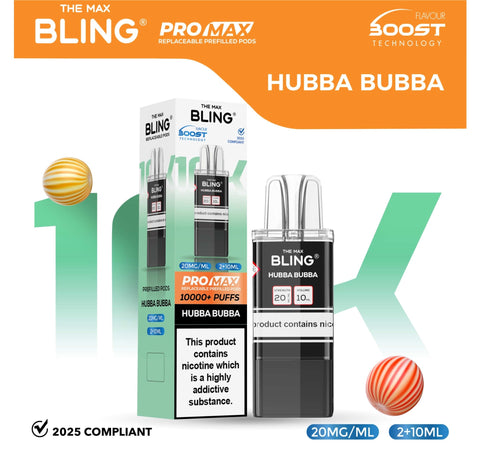 The Bling 10k Pro Max Replacement Pods (BOX OF 5) - Topvapewholesale