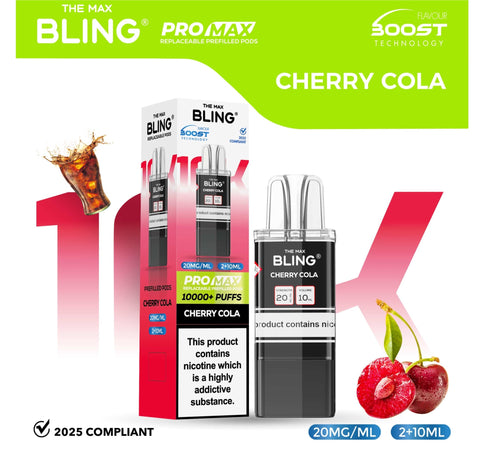 The Bling 10k Pro Max Replacement Pods (BOX OF 5) - Topvapewholesale