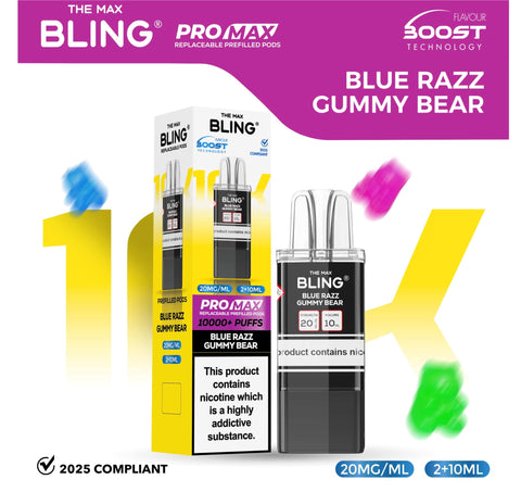 The Bling 10k Pro Max Replacement Pods (BOX OF 5) - Topvapewholesale