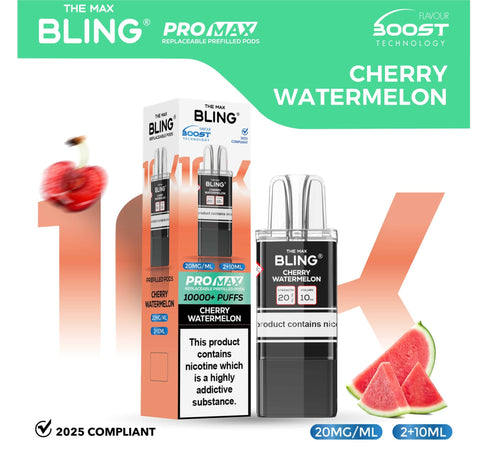 The Bling 10k Pro Max Replacement Pods (BOX OF 5) - Topvapewholesale