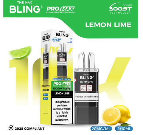 The Bling 10k Pro Max Replacement Pods (BOX OF 5) - Topvapewholesale