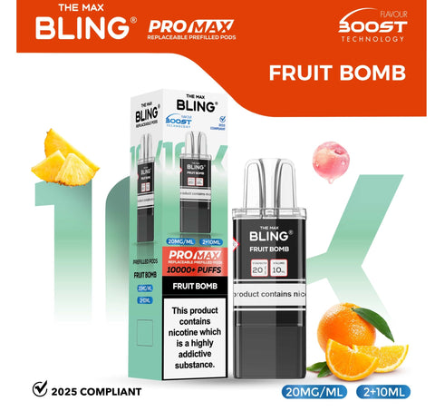 The Bling 10k Pro Max Replacement Pods (BOX OF 5) - Topvapewholesale