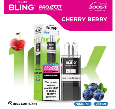 The Bling 10k Pro Max Replacement Pods (BOX OF 5) - Topvapewholesale