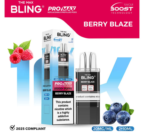The Bling 10k Pro Max Replacement Pods (BOX OF 5) - Topvapewholesale