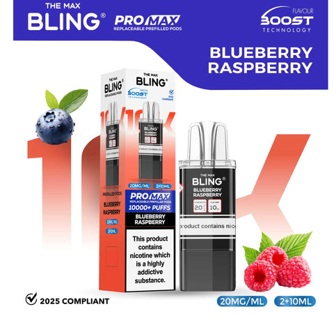 The Bling 10k Pro Max Replacement Pods (BOX OF 5) - Topvapewholesale