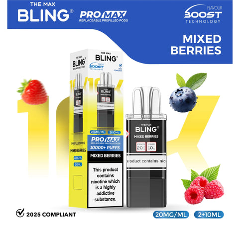 The Bling 10k Pro Max Replacement Pods (BOX OF 5) - Topvapewholesale