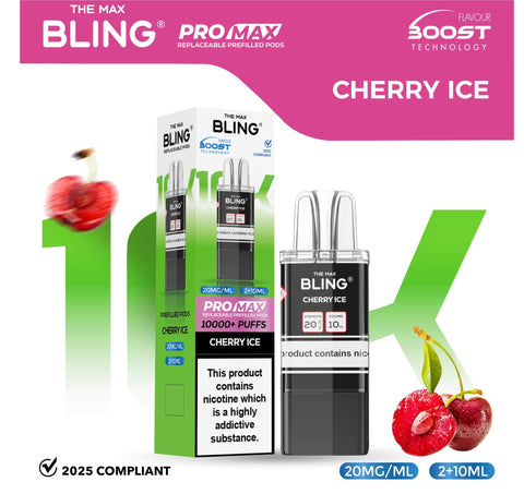 The Bling 10k Pro Max Replacement Pods (BOX OF 5) - Topvapewholesale