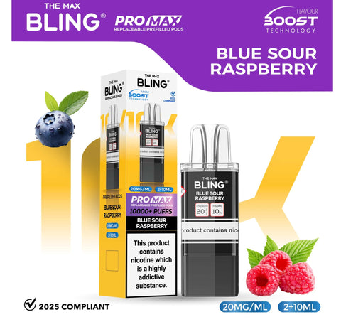 The Bling 10k Pro Max Replacement Pods (BOX OF 5) - Topvapewholesale