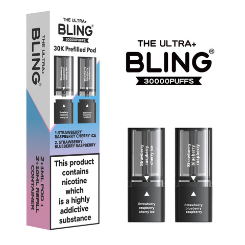 The Bling Ultra Plus 30k Replacement Pods Pack of 5 - Topvapewholesale