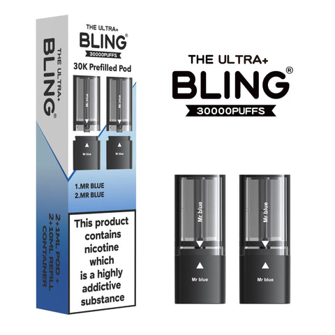 The Bling Ultra Plus 30k Replacement Pods Pack of 5 - Topvapewholesale