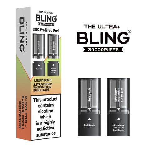 The Bling Ultra Plus 30k Replacement Pods Pack of 5 - Topvapewholesale