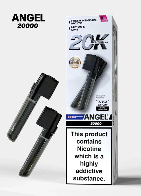 Vapes Bars Angel 20000 Prefilled Pods Box of 5 - White Edition - vapeukwholesale