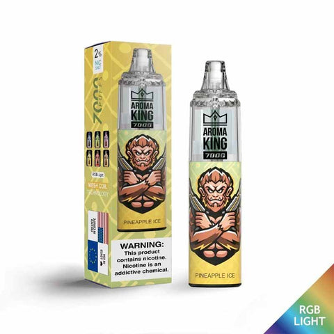 0% Aroma King 7000 Disposable Vape Pod Box of 10 - Topvapewholesale