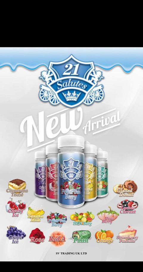 21 Salutes 100ml Shortfill - Topvapewholesale