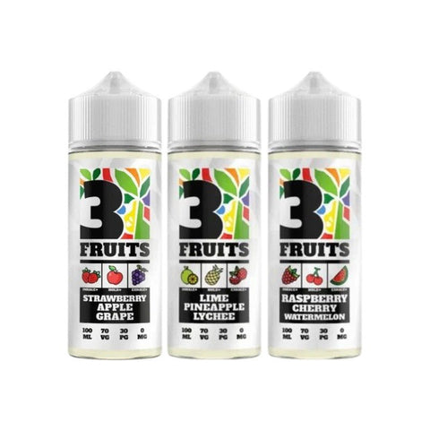 3 Fruits 100ml Shortfill - Topvapewholesale