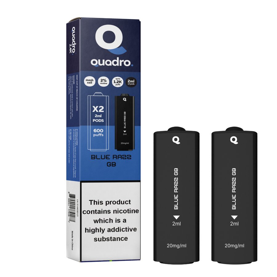 4 in 1 Quadro 2400 Puffs Replacement Pods Box of 10 Topvapewholesale Top  Vape Wholesale