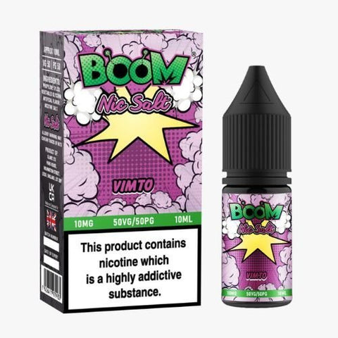 Boom Nic Salts 10ml E - liquids - Box of 10 - Topvapewholesale