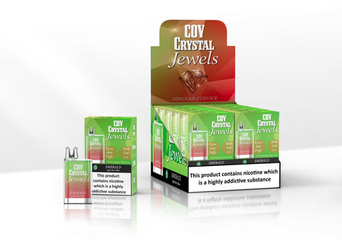 COV Crystal Jewels 600 Puff Disposable Vape Pod - Pack of 10 - Topvapewholesale