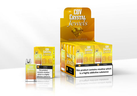 COV Crystal Jewels 600 Puff Disposable Vape Pod - Pack of 10 - Topvapewholesale
