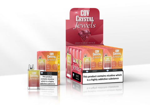 COV Crystal Jewels 600 Puff Disposable Vape Pod - Pack of 10 - Topvapewholesale