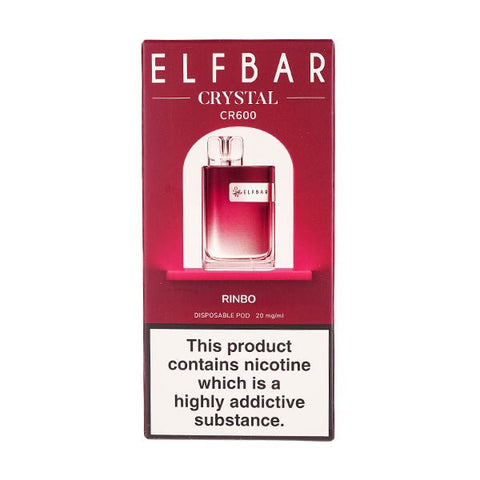 ELF Bar Crystal CR600 Puffs Disposable Vape Device Box of 10 - Topvapewholesale