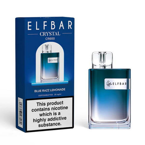 ELF Bar Crystal CR600 Puffs Disposable Vape Device Box of 10 - Topvapewholesale