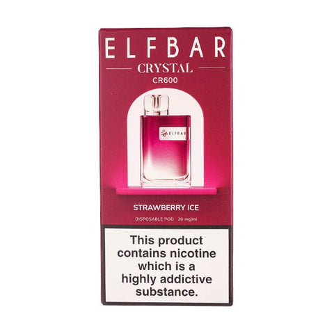 ELF Bar Crystal CR600 Puffs Disposable Vape Device Box of 10 - Topvapewholesale
