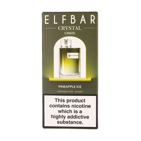 ELF Bar Crystal CR600 Puffs Disposable Vape Device Box of 10 - Topvapewholesale