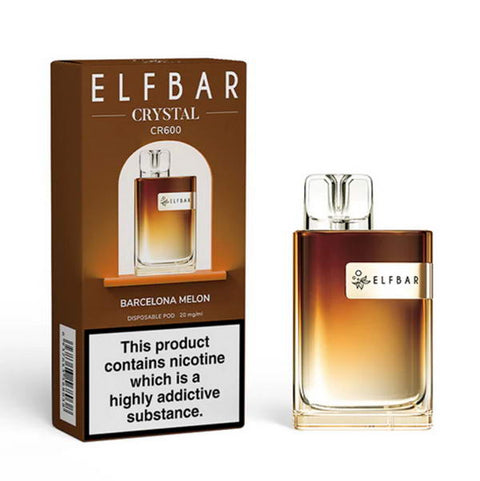 ELF Bar Crystal CR600 Puffs Disposable Vape Device Box of 10 - Topvapewholesale