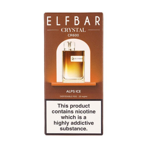 ELF Bar Crystal CR600 Puffs Disposable Vape Device Box of 10 - Topvapewholesale