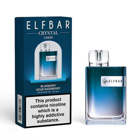 ELF Bar Crystal CR600 Puffs Disposable Vape Device Box of 10 - Topvapewholesale
