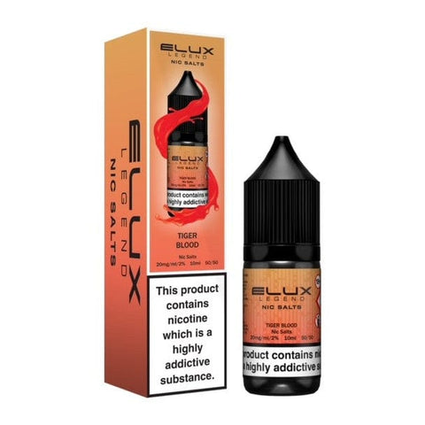 Elux Legend Nic Salts - 10ml E - liquids - Box of 10 - Topvapewholesale
