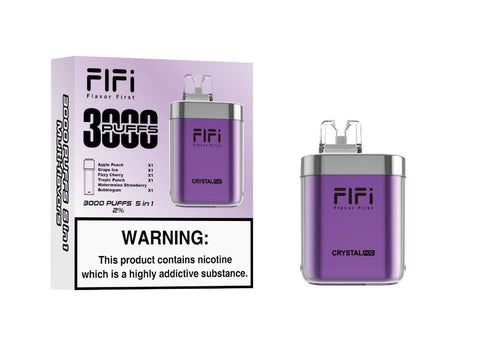 FiFi Crystal Pod 3000 Puffs Disposable Vape Pod 5 in 1 (box of 5) - Topvapewholesale