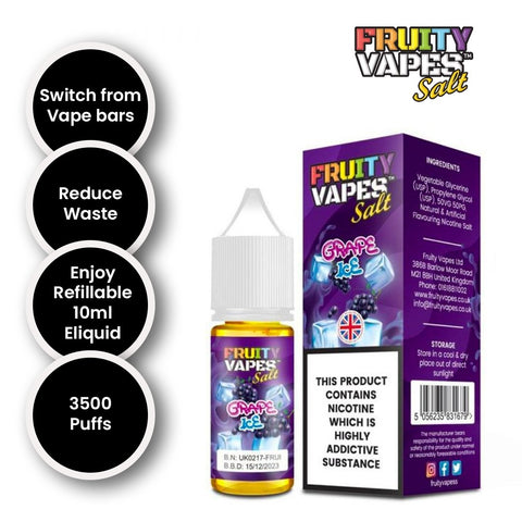 Fruity Vapes Salt 10ml Nic Salts Box of 10 - Topvapewholesale