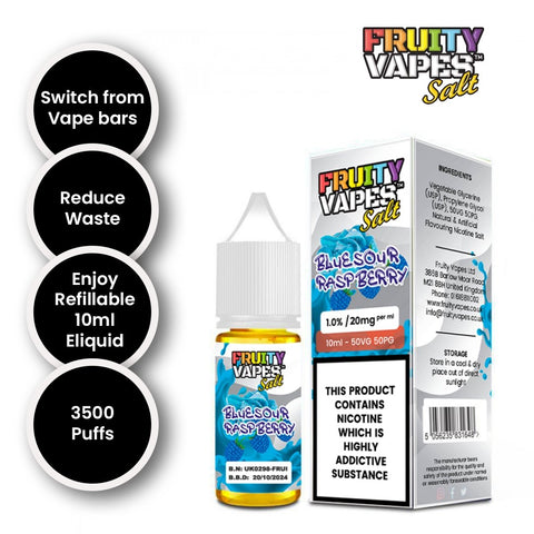 Fruity Vapes Salt 10ml Nic Salts Box of 10 - Topvapewholesale