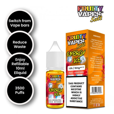 Fruity Vapes Salt 10ml Nic Salts Box of 10 - Topvapewholesale