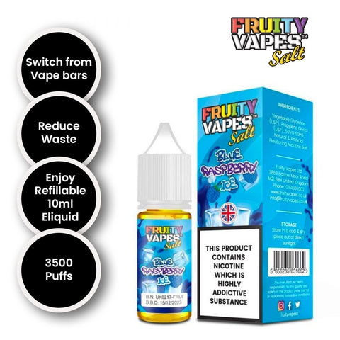Fruity Vapes Salt 10ml Nic Salts Box of 10 - Topvapewholesale