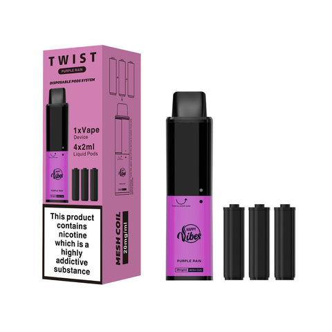 Happy Vibes Twist 2400 Disposable Vape Pen Box of 5 - Topvapewholesale