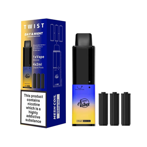Happy Vibes Twist 2400 Disposable Vape Pen Box of 5 - Topvapewholesale