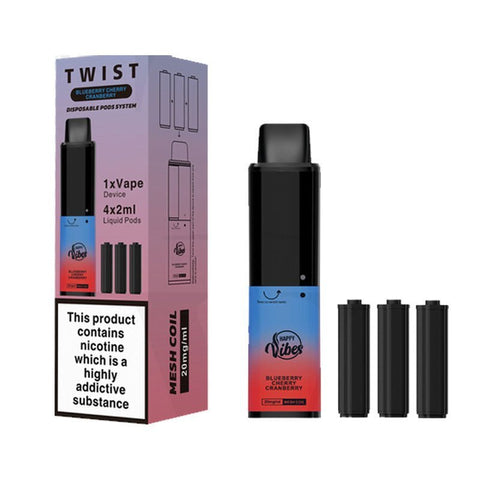 Happy Vibes Twist 2400 Disposable Vape Pen Box of 5 - Topvapewholesale