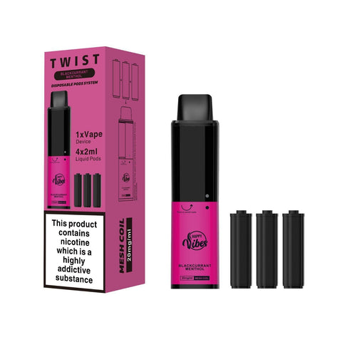 Happy Vibes Twist 2400 Disposable Vape Pen Box of 5 - Topvapewholesale